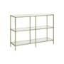 Glass & Gold Metal Storage Rack - Zafon